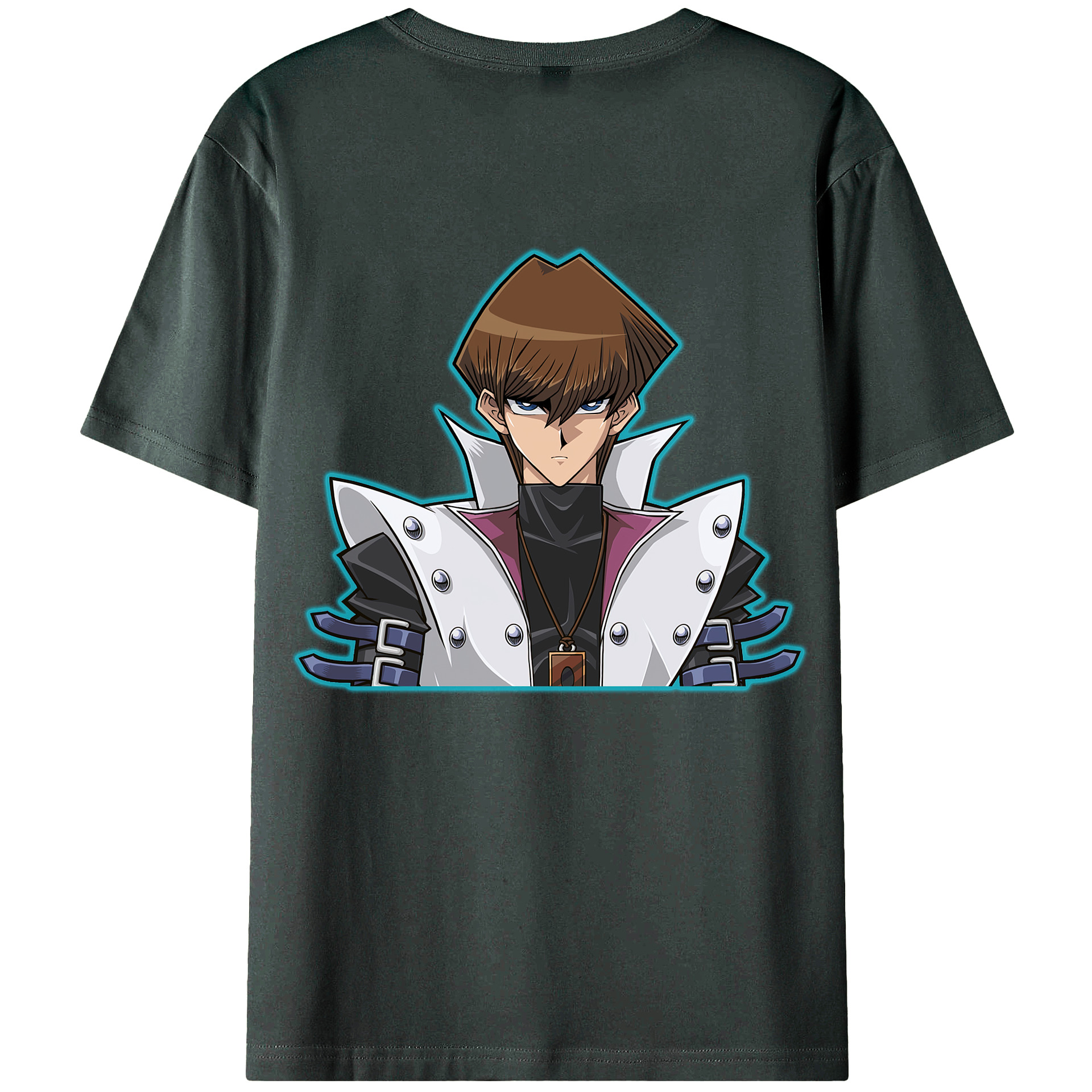 （画像用） 遊☆戯☆王 Yu-Gi-Oh! 綿100％ メンズ半袖Tシャツ（バックプリント） 通気性